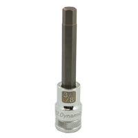 SAE Long Bit Socket, 3/8" x 3.94" L, 1/2" Drive Rideout Tool & Machine Inc.
