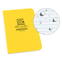 Memo Book, Soft Cover, Yellow, 112 Pages, 3-1/2" W x 5" L NKF442 | Rideout Tool & Machine Inc.