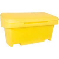 Heavy-Duty Outdoor Salt and Sand Storage Container, 24" x 48" x 24", 10 cu. Ft., Yellow NM947 | Rideout Tool & Machine Inc.