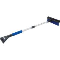 Snow Brush, Telescopic, Polypropylene Blade, 32-1/2" Long, Blue Rideout Tool & Machine Inc.