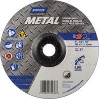 Depressed Centre Metal Grinding Wheels, 7" x 1/4", 7/8" Arbor, Aluminum Oxide, Type 27 Rideout Tool & Machine Inc.
