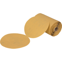 Rouleau de disques abrasifs dor&eacute;s en papier Stikit 216U, 6" dia., Grain P360, Oxyde d'aluminium Rideout Tool & Machine Inc.