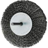 Circular Crimped Wire End Brushes, 4", 0.008" Fill, 1/4" Shank Rideout Tool & Machine Inc.