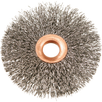 3" Copper Centre Crimped Wire Wheels, 3" Dia., 0.012" Fill, 1/2" Arbor Rideout Tool & Machine Inc.