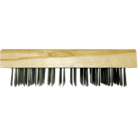 Flat Wire Butcher Block Brushes, Flat Steel Wire, 5 x 10 Wire Rows, 7-5/8" Long Rideout Tool & Machine Inc.