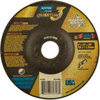 Quantum3 Grinding Wheel, 5" x 1/4", 7/8" Arbor, Ceramic, Type 27 Rideout Tool & Machine Inc.