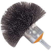 Spherical Mounted Crimped Wire Brush, 1-1/2", 0.008" Fill, 1/4" Shank Rideout Tool & Machine Inc.