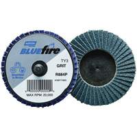 BlueFire&reg; R884P Plastic Flat Mini Flap Disc, 2" x Type 27, P60 Grit, Zirconia Alumina Rideout Tool & Machine Inc.