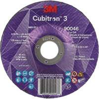 Cubitron 3 Cut-Off Wheel, 5" x 0.09", 7/8" Arbor, Type T27, Ceramic, 12250 RPM Rideout Tool & Machine Inc.