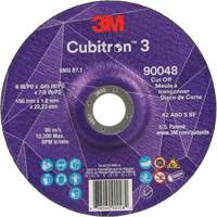 Cubitron™ 3 Cut-Off Wheel, 6" x 0.045", 7/8" Arbor, Type T27, Ceramic, 10200 RPM NY554 | Rideout Tool & Machine Inc.