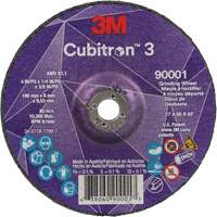 Cubitron™ 3 Depressed Centre Grinding Wheel, 4" x 1/4", 3/8" arbor, Ceramic, Type T27 NY560 | Rideout Tool & Machine Inc.