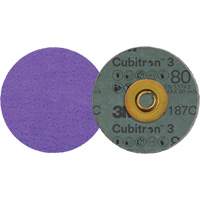 Cubitron 3 Roloc Fibre Disc, 3" Dia., 80+ Grit, Ceramic Rideout Tool & Machine Inc.