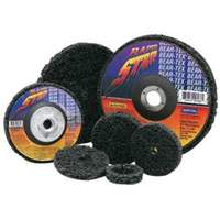 Bear-Tex&reg; Rapid Strip Non-Woven Depressed Center Disc, 4-1/2" Dia., Extra Coarse Grit, Silicon Carbide Rideout Tool & Machine Inc.