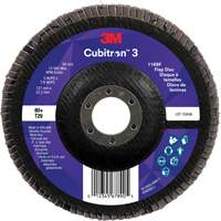 Disque &agrave; lamelles conique 1169F Cubitron 3, 5" x 7/8", Type T29, Grain 80+, C&eacute;ramique Rideout Tool & Machine Inc.