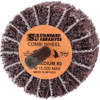 Standard Abrasives Buff and Blend Combi-Wheel 898001, 2" Dia. x 1" W, 1/4" Arbor, Aluminum Oxide Rideout Tool & Machine Inc.