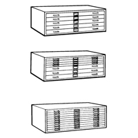 Steel Plan Files, 5 Drawers, 40-3/8" W x 29-3/8" D x 16-1/2" H Rideout Tool & Machine Inc.