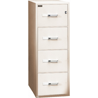 Fire Resistant Filing Cabinets, Steel, 4 Drawers, 19-3/4" W x 31" D x 54" H, Beige Rideout Tool & Machine Inc.