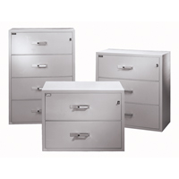 Fire Resistant Filing Cabinets, Steel, 4 Drawers, 38-3/4" W x 23-1/2" D x 55" H, Black OC743 | Rideout Tool & Machine Inc.