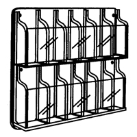 Pr&eacute;sentoirs, Mural, 9 fentes, Plastique, 30" la x 2" p x 36-7/8" h Rideout Tool & Machine Inc.
