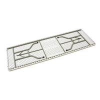 Folding Table, Rectangular, 96" L x 30" W, Polyethylene, White ON600 | Rideout Tool & Machine Inc.