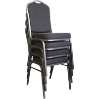 Stacking Chairs, Fabric, 37" High, 275 lbs. Capacity, Black Rideout Tool & Machine Inc.