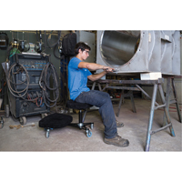 SF 180™ Multi-Tilt Ergonomic Welding Chair, Fabric, Black OP275 | Rideout Tool & Machine Inc.