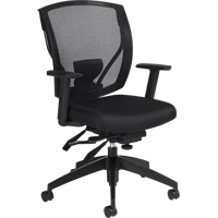 Multi-Tilter Arm Chairs, Fabric, Black, 300 lbs. Capacity Rideout Tool & Machine Inc.