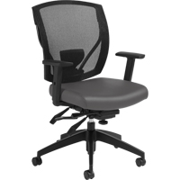 Multi-Tilter Arm Chairs, Vinyl, Charcoal, 300 lbs. Capacity Rideout Tool & Machine Inc.