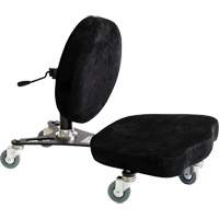 Flex™ Ergonomic Welding Chair, Mobile, Adjustable, Fabric Seat, Black/Grey OP427 | Rideout Tool & Machine Inc.