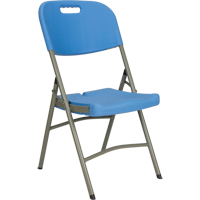 Chaise pliante, Poly&eacute;thyl&egrave;ne, Bleu, Capacit&eacute; 350 lb Rideout Tool & Machine Inc.
