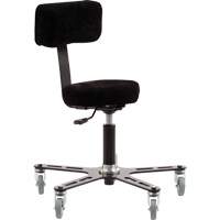 SF 150™ Ergonomic Welding Chair, Mobile, Adjustable, Fabric Seat, Black/Grey OP454 | Rideout Tool & Machine Inc.