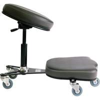 Flex™ Ergonomic Chair, Mobile, Adjustable, Vinyl Seat, Black/Grey OP510 | Rideout Tool & Machine Inc.
