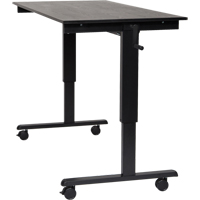 Adjustable Stand-Up Desk, Stand-Alone Desk, 48-1/2" H x 59" W x 29-1/2" D, Black OP532 | Rideout Tool & Machine Inc.