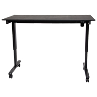 Adjustable Stand-Up Desk, Stand-Alone Desk, 45-1/4" H x 29-1/2" D, Black OP576 | Rideout Tool & Machine Inc.