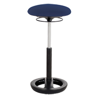 Twixt Ergonomic Chair, Stationary, Adjustable, 22" - 31-3/4", Polyester Mesh Seat, Blue Rideout Tool & Machine Inc.