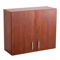 Modular Wall Cabinet, 30" H x 36" W x 15" D, 1 Shelves, Melamine, Mahogany OP746 | Rideout Tool & Machine Inc.