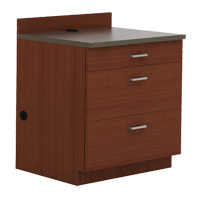 Modular Base Cabinet, 3 Drawers, 36" W x 25" D x 39" H, Mahogany OP752 | Rideout Tool & Machine Inc.