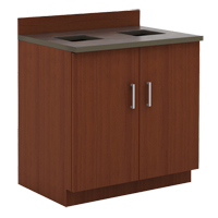 Armoire modulaire de base, M&eacute;lamine, 39" h x 36" la x 25" P, Acajou Rideout Tool & Machine Inc.