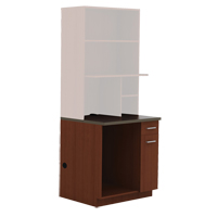 Armoire modulaire, M&eacute;lamine, 39" h x 36" la x 25" P, Acajou Rideout Tool & Machine Inc.