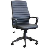 Activ A-128 Office Chair, Polyurethane, Black, 275 lbs. Capacity Rideout Tool & Machine Inc.