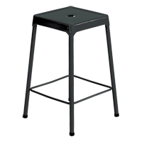 Counter Stool, Stationary, Fixed, 25", Steel Seat, Black OP872 | Rideout Tool & Machine Inc.