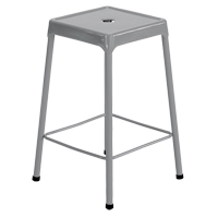 Counter Stool, Stationary, Fixed, 25", Steel Seat, Grey OP873 | Rideout Tool & Machine Inc.