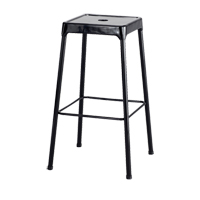 Bistro Stool, Stationary, Fixed, 29", Steel Seat, Black OP874 | Rideout Tool & Machine Inc.