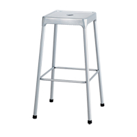 Bistro Stool, Stationary, Fixed, 29", Steel Seat, Grey OP875 | Rideout Tool & Machine Inc.