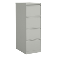 Vertical Filing Cabinet, Steel, 4 Drawers, 18-1/7" W x 25" D x 52" H, Grey Rideout Tool & Machine Inc.