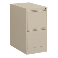 Vertical Filing Cabinet, Steel, 2 Drawers, 15-1/7" W x 25" D x 29" H, Beige Rideout Tool & Machine Inc.