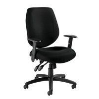 Six 31 Operator Chair, Fabric, Black, 250 lbs. Capacity OP926 | Rideout Tool & Machine Inc.