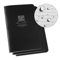 All-Weather Notebook, Soft Cover, Black, 48 Pages, 4-5/8" W x 7" L Rideout Tool & Machine Inc.