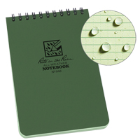 Pocket Top-Spiral Notebook, Soft Cover, Green, 100 Pages, 4" W x 6" L OQ407 | Rideout Tool & Machine Inc.