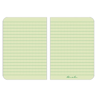 Memo Book, Soft Cover, Green, 112 Pages, 3-1/2" W x 5" L OQ416 | Rideout Tool & Machine Inc.
